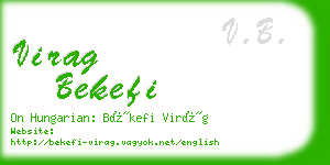 virag bekefi business card